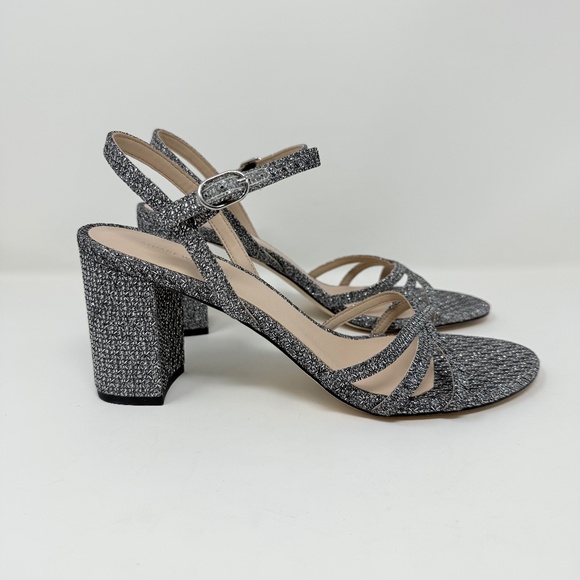New Stuart Weitzman Starla 75 Block Heel Sandal In Gunmetal Sz 10 - Picture 3 of 12